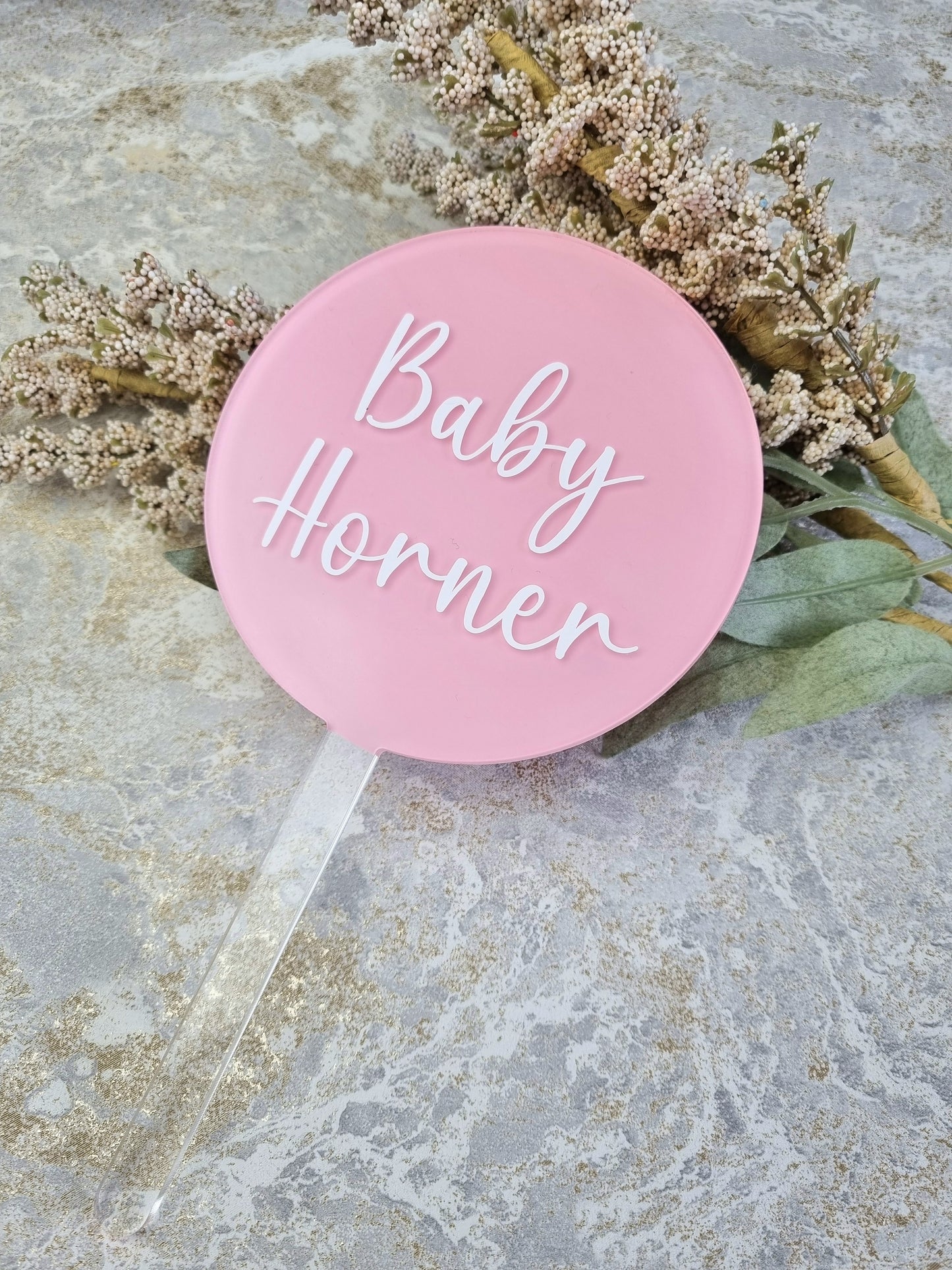 Baby Shower Cake Topper - Simple Design
