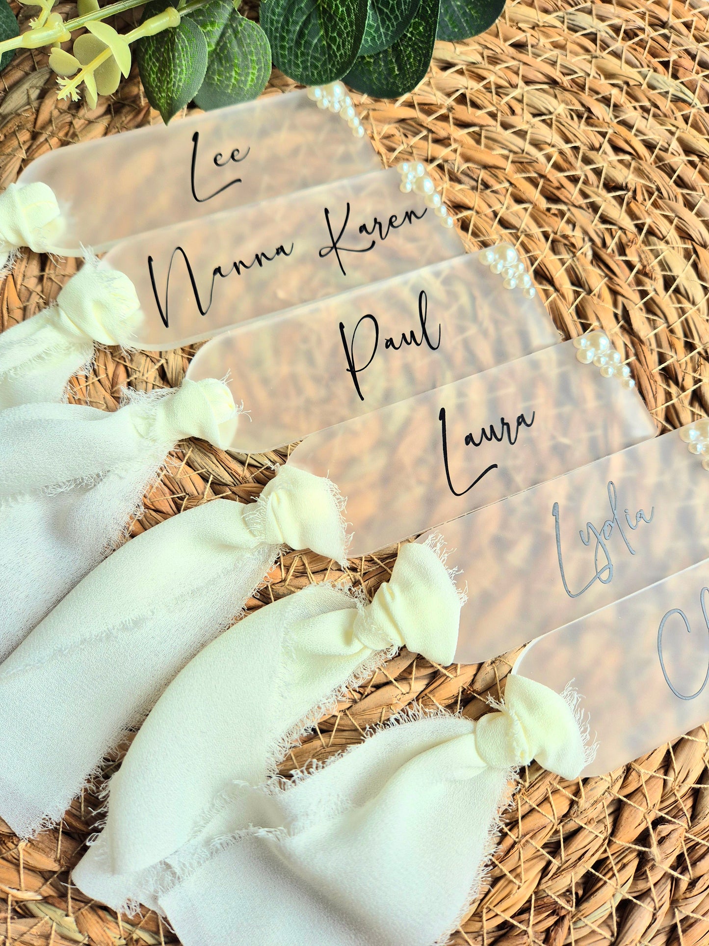 Frosted Pearl Place Names - Black Font