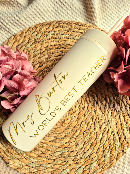 Beige Teacher Tumblers