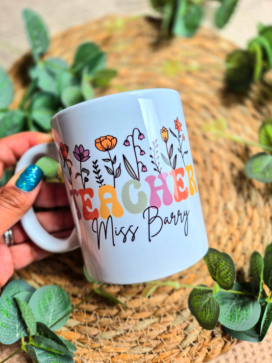 Wild Flowers Teacher Mug