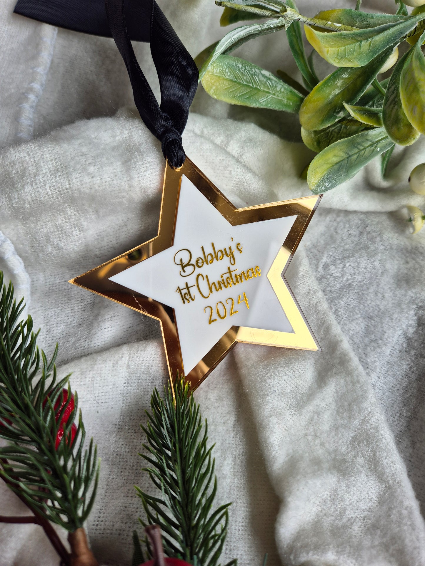 First Christmas Star Decoration