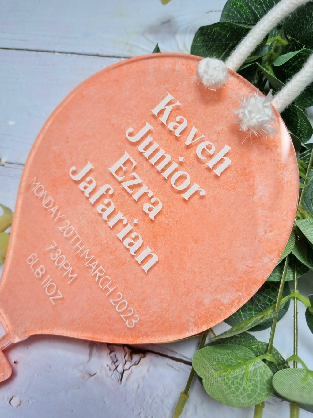 Hot Air Balloon Birth Details Sign