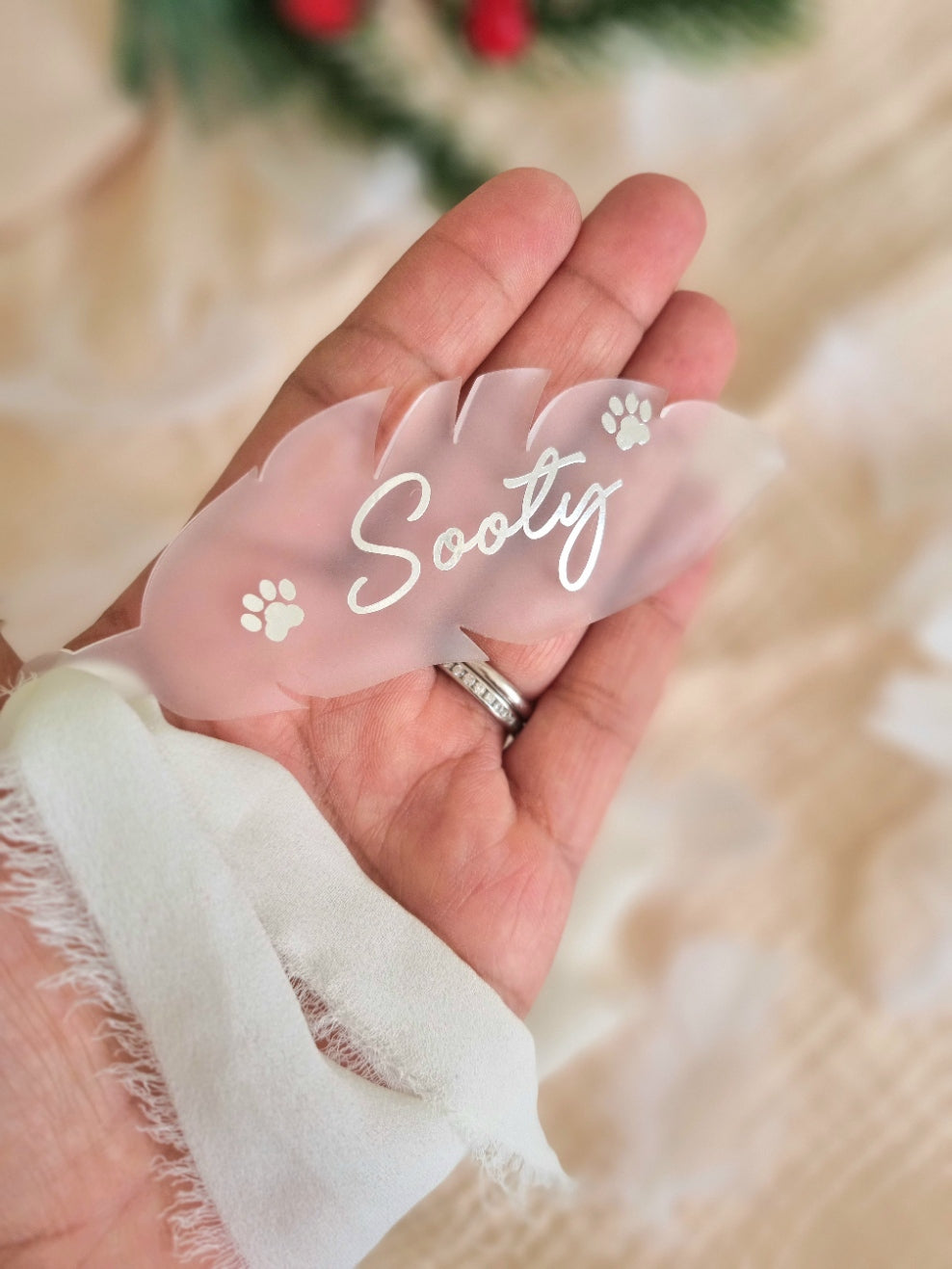 Memorial Feather Christmas Decorations