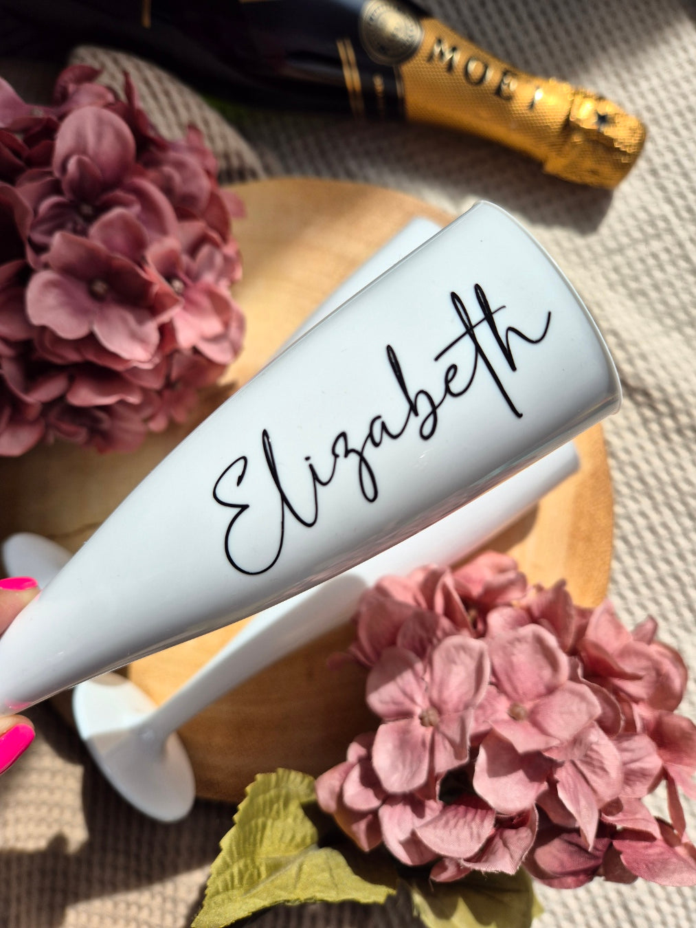 White Champagne Flutes