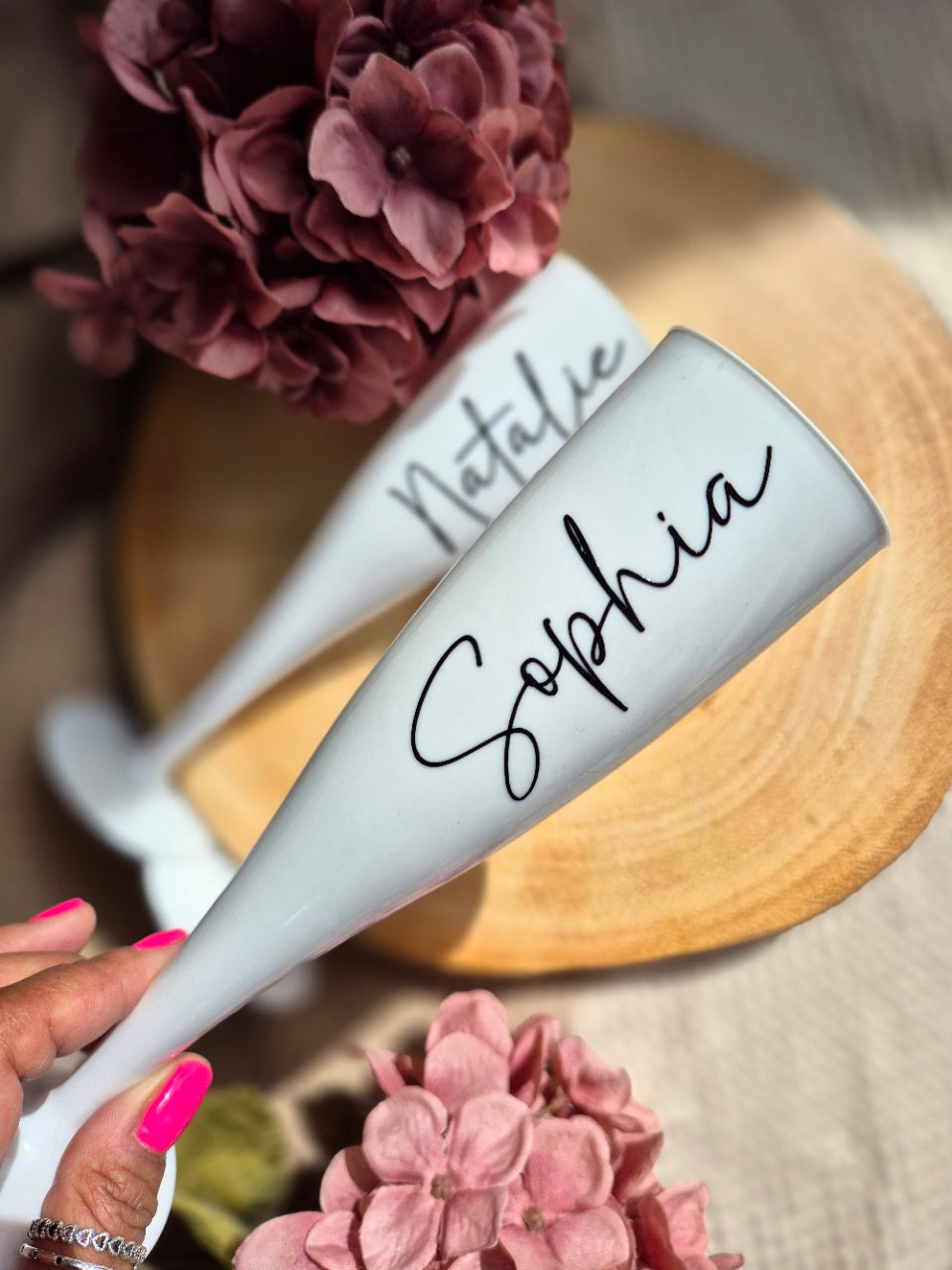 White Champagne Flutes