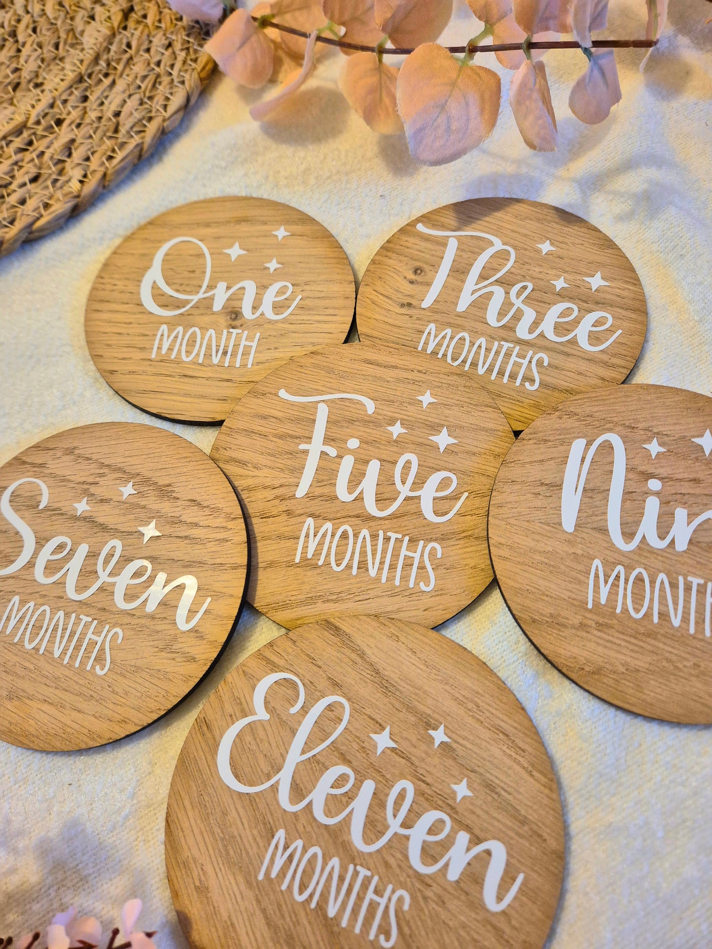 Oak Baby Milestone Discs