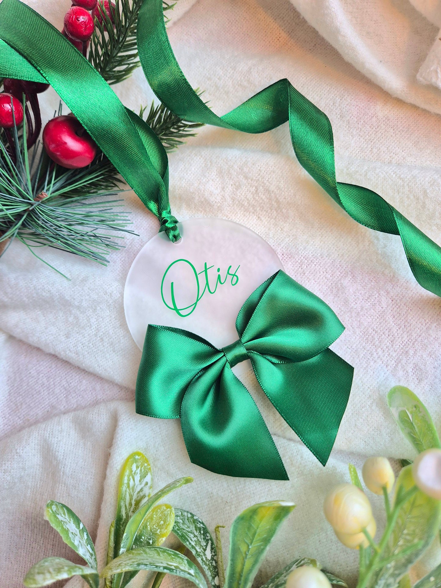 Personalised Bow Bauble