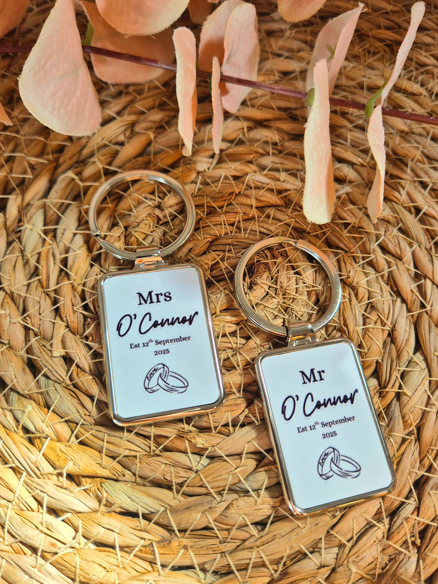 Mr & Mrs Keyring Set