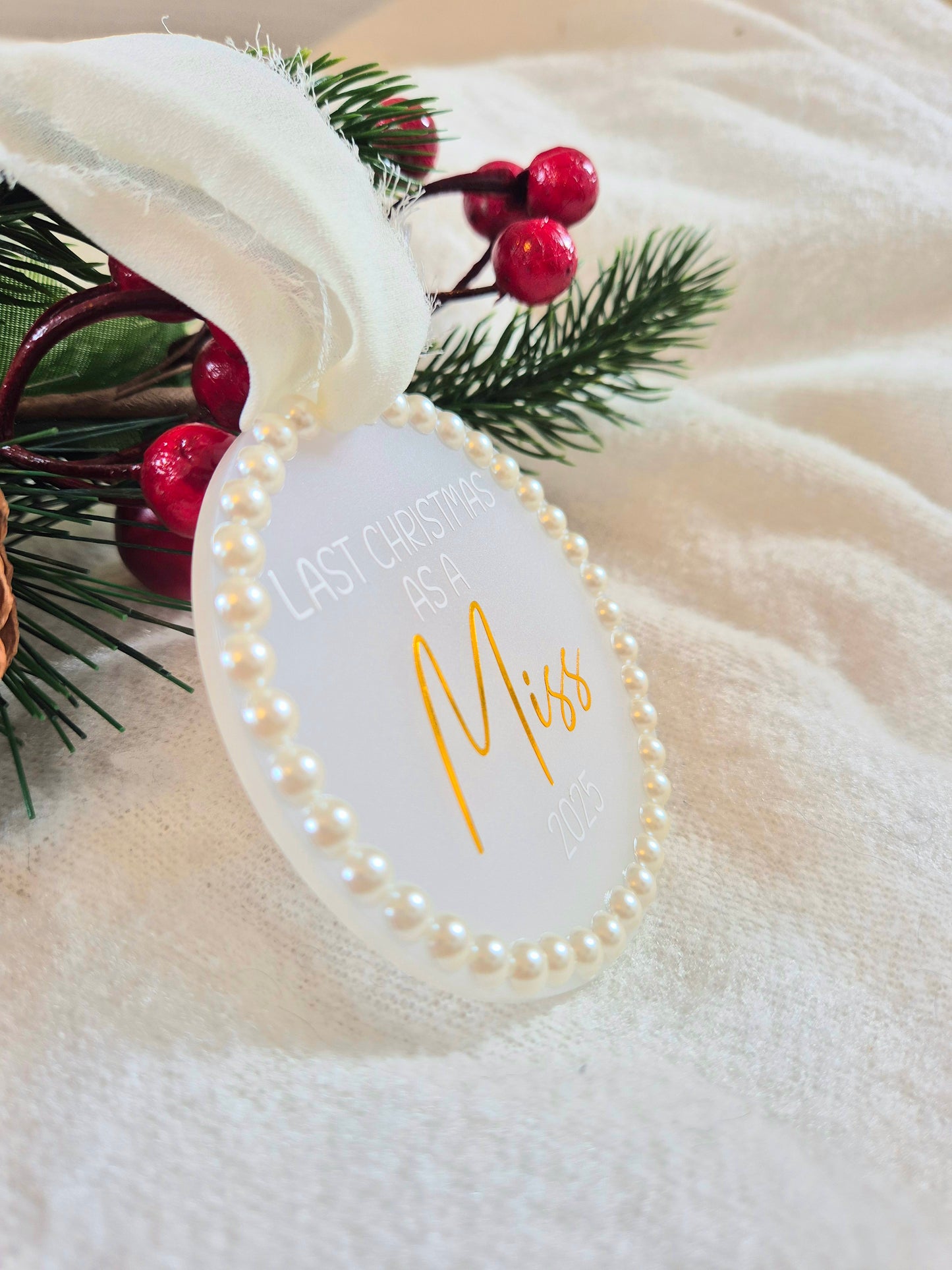 Pearly Last Christmas Decoration