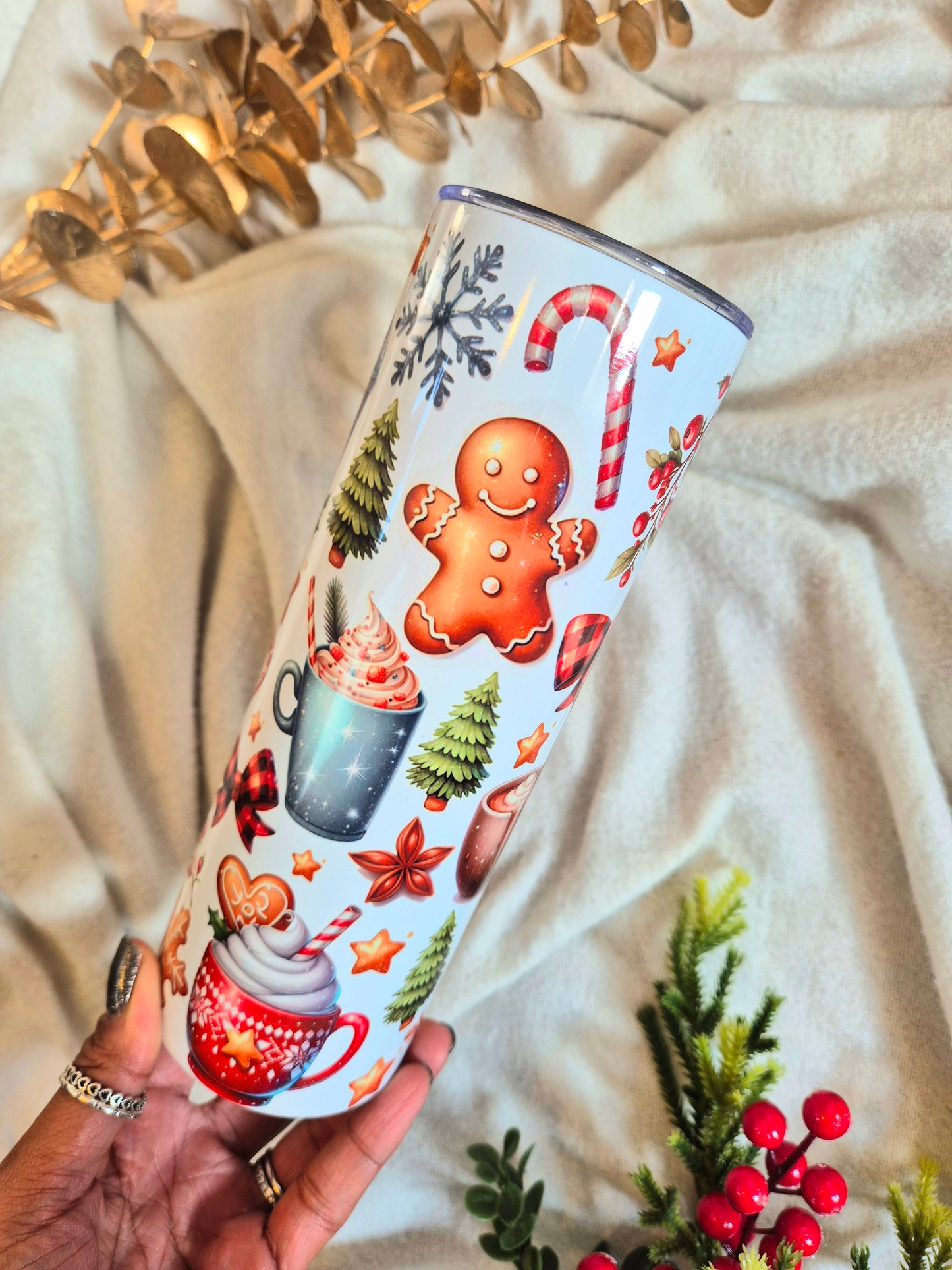 Festive Metal Tumbler