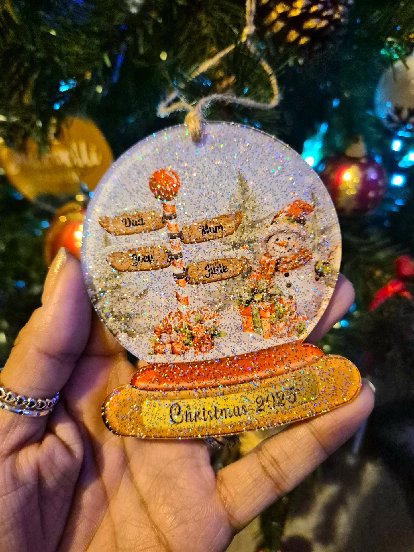 Family Snowglobe Bauble