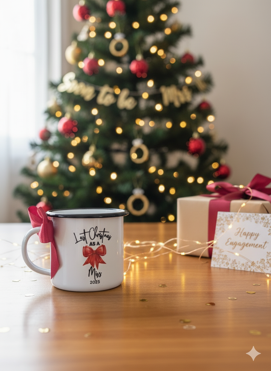 Last Christmas As A Miss Enamel Mug