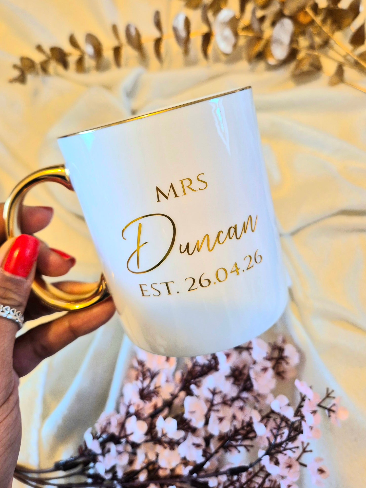 Mr & Mrs Bone China Mug Set