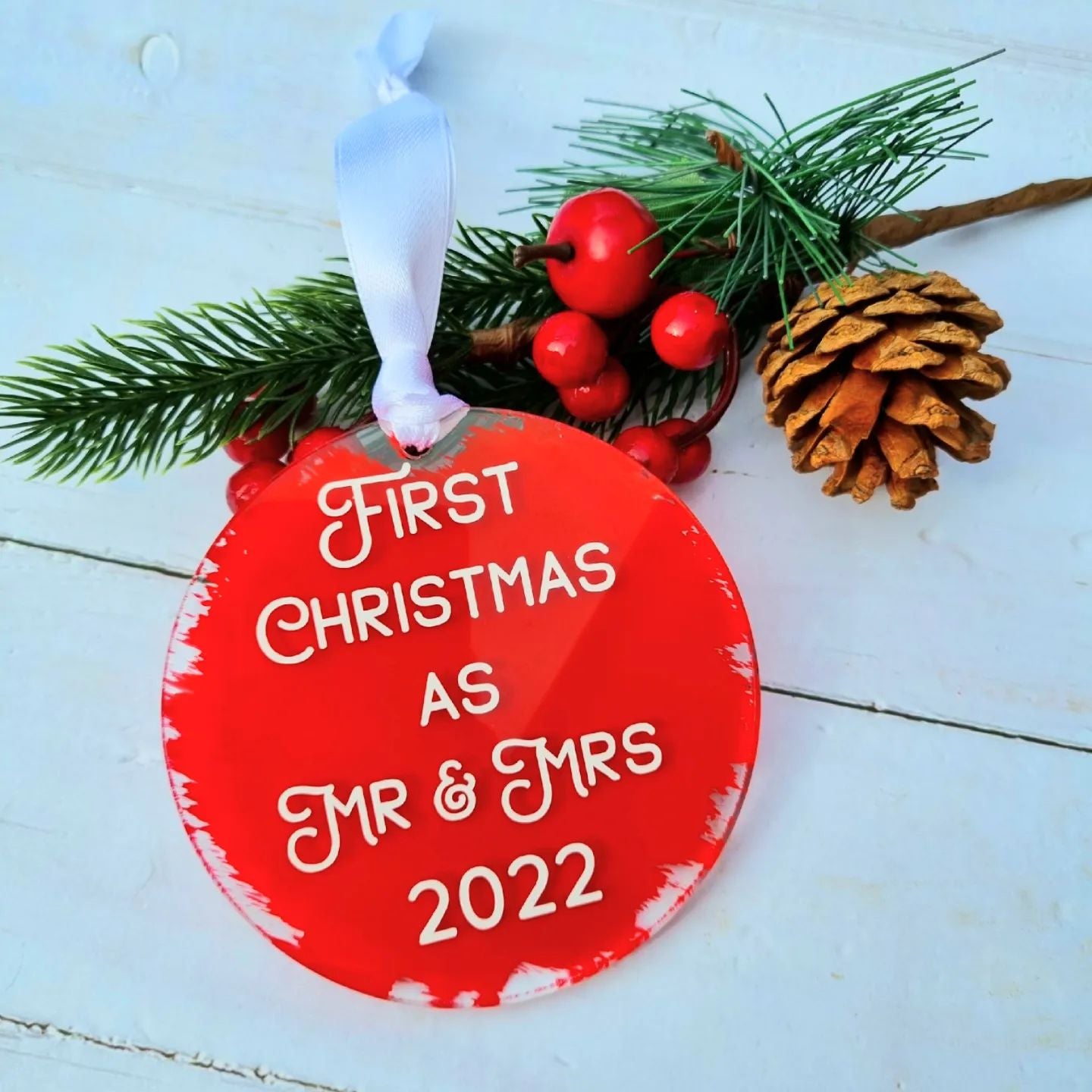 First Christmas As Mr & Mrs Christmas Decoration