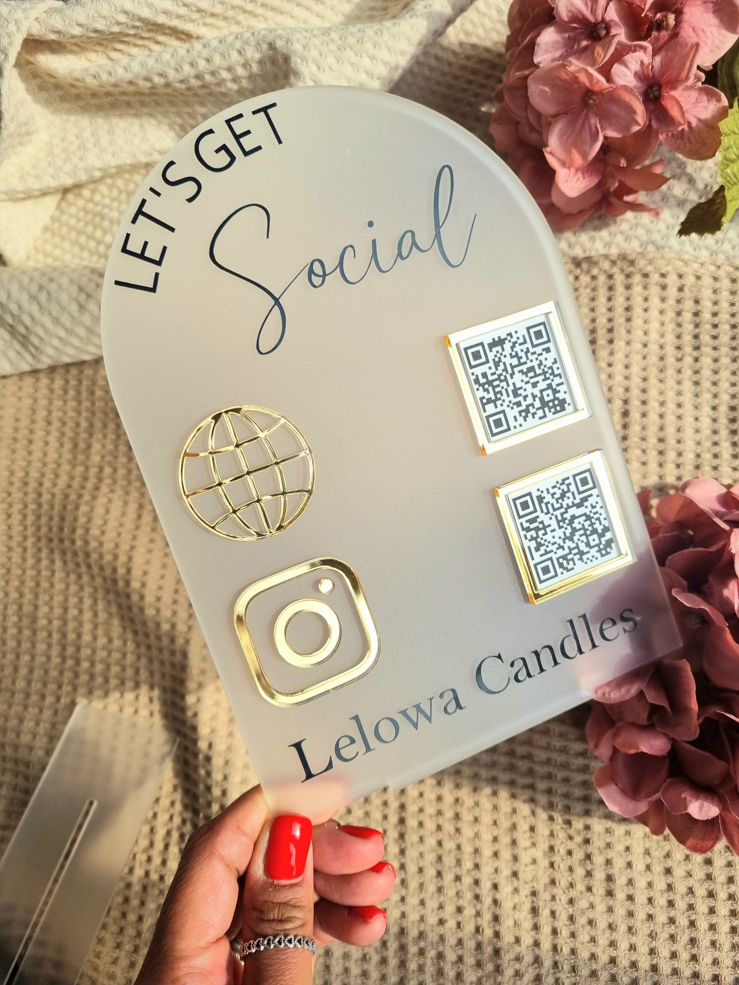 Social Media Double QR Code Sign