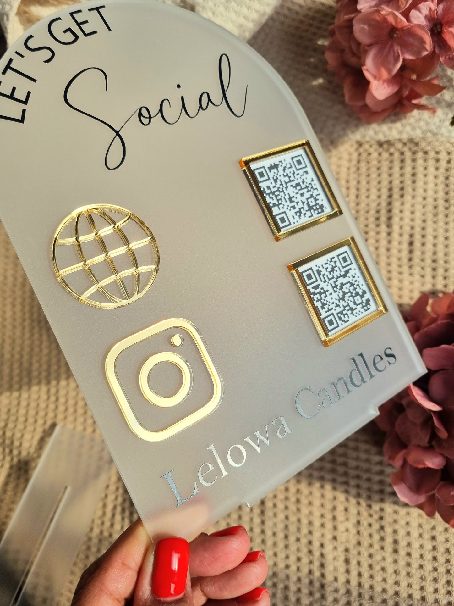 Social Media Double QR Code Sign