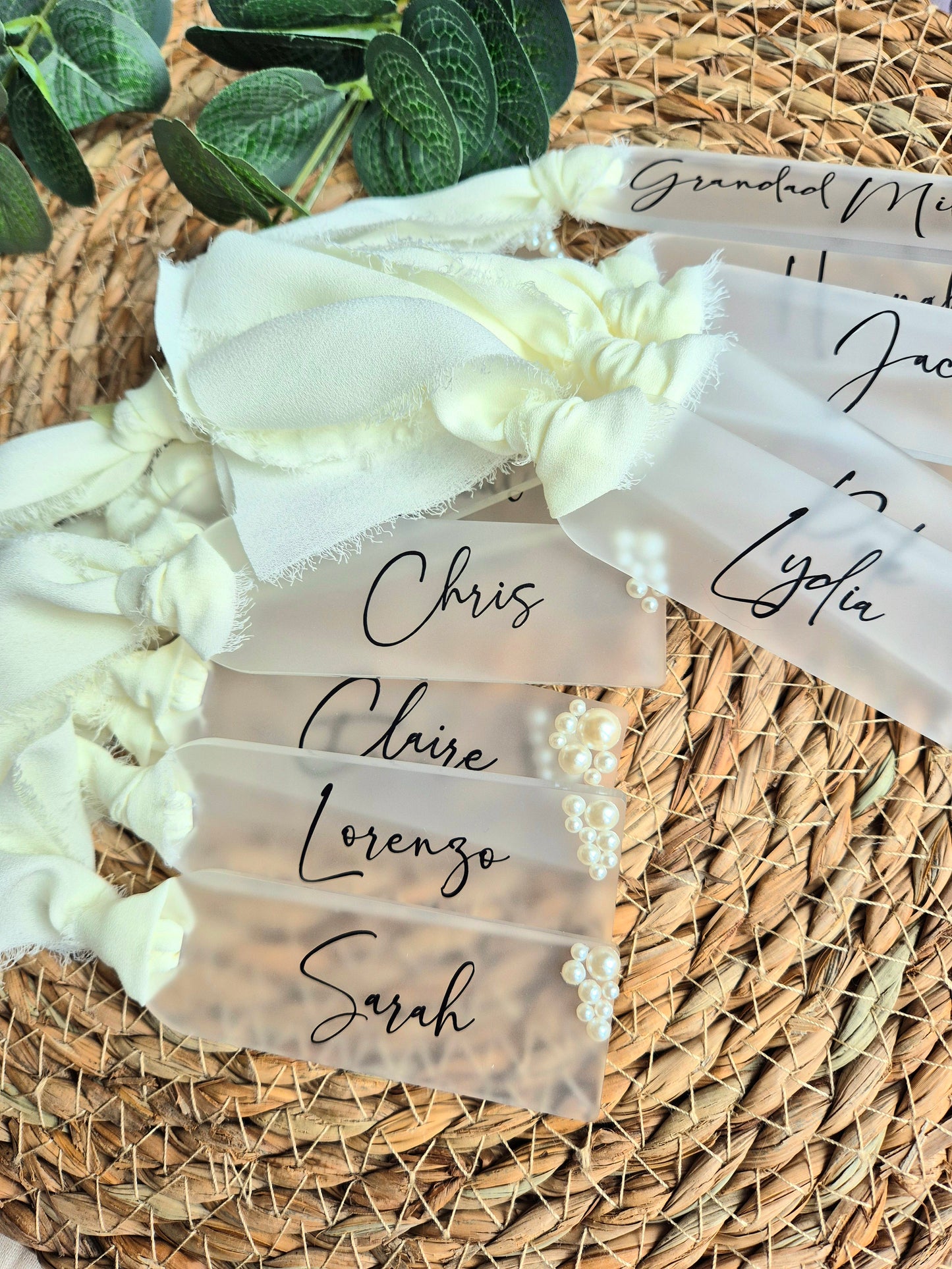 Frosted Pearl Place Names - Black Font