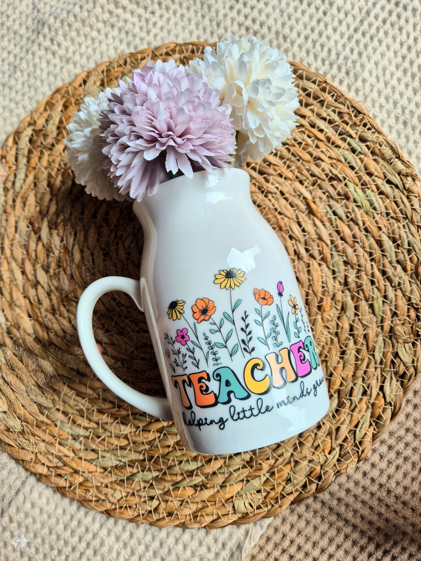 Helping Little Minds Grow Flower Jug