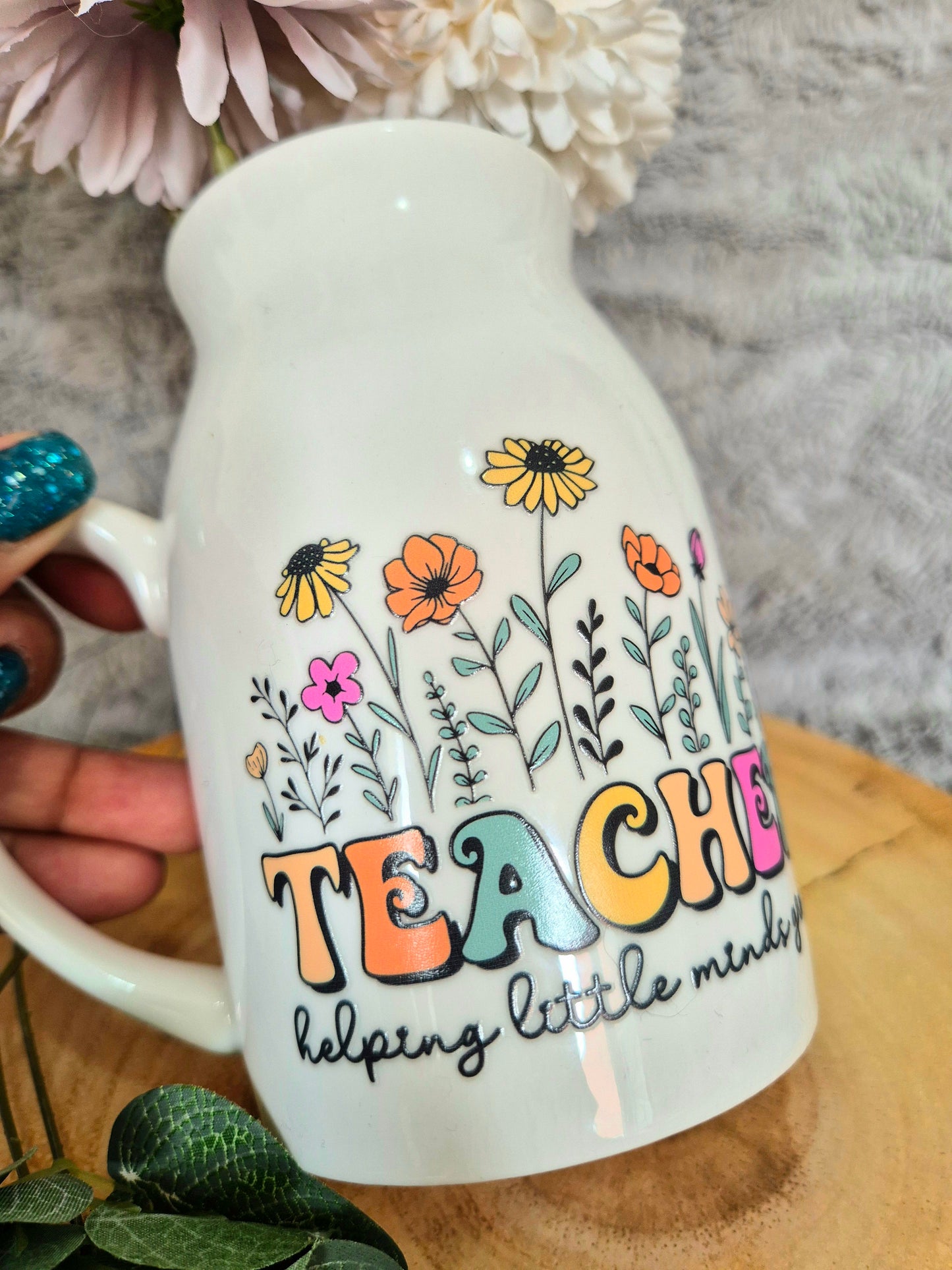 Helping Little Minds Grow Flower Jug