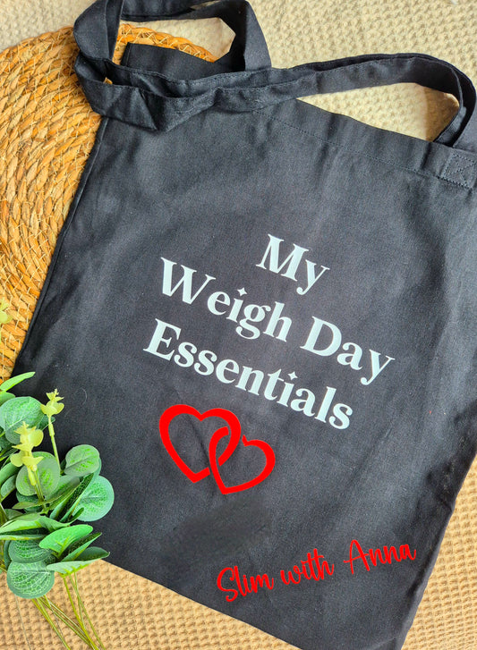 Weigh Day Essentials Canvas Tote Bag