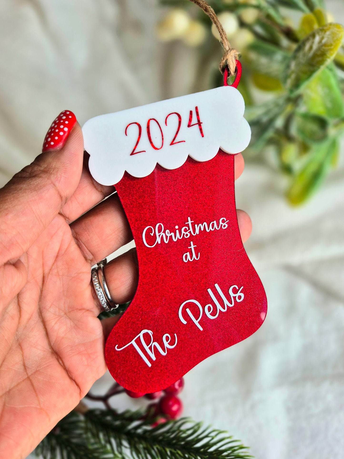 Personalised Stocking Decoration