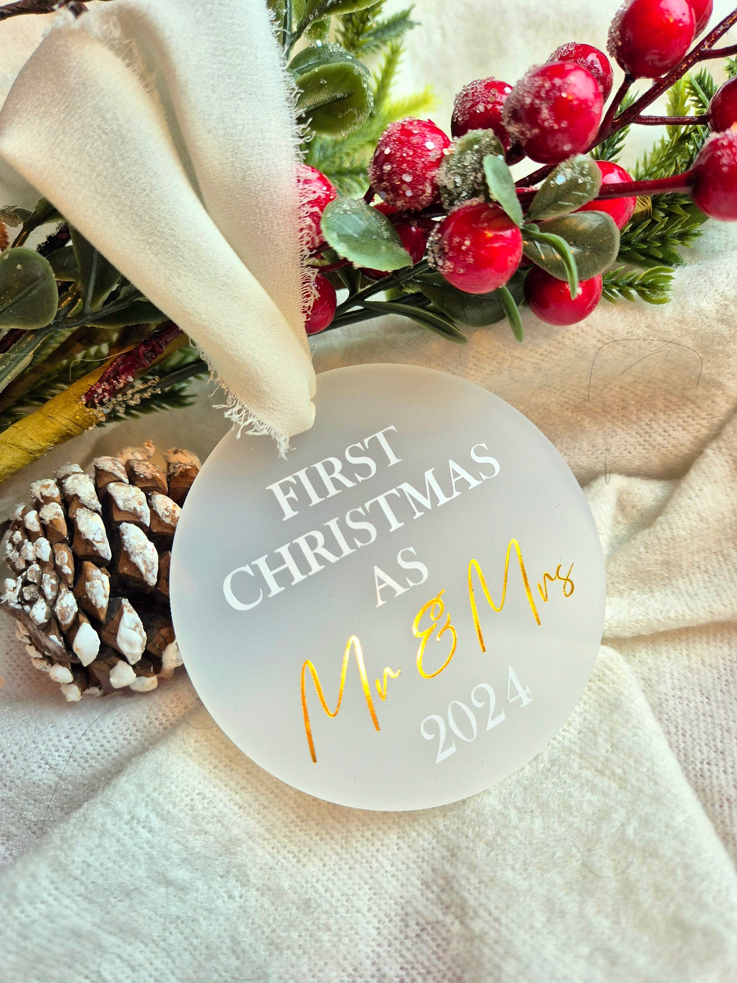 First Christmas Married Bauble