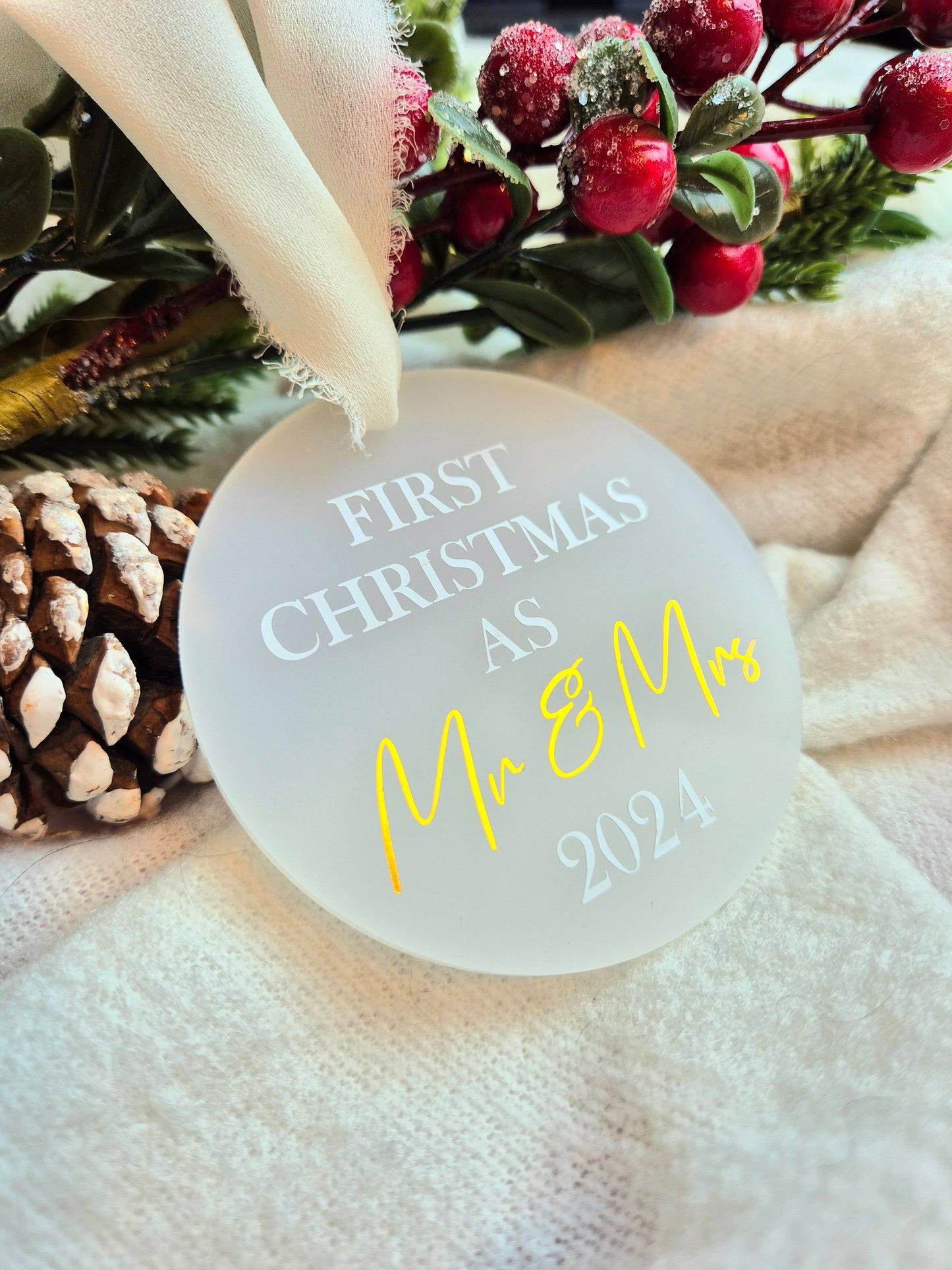 First Christmas Married Bauble