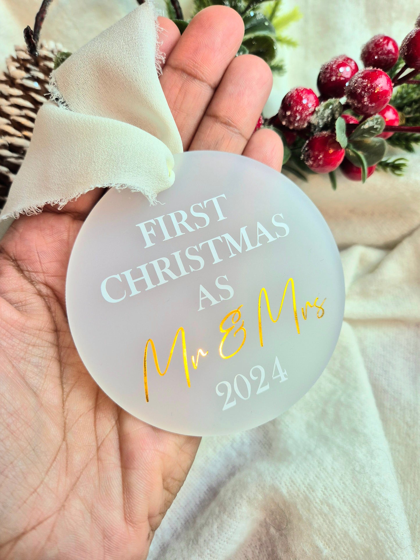 First Christmas Married Bauble