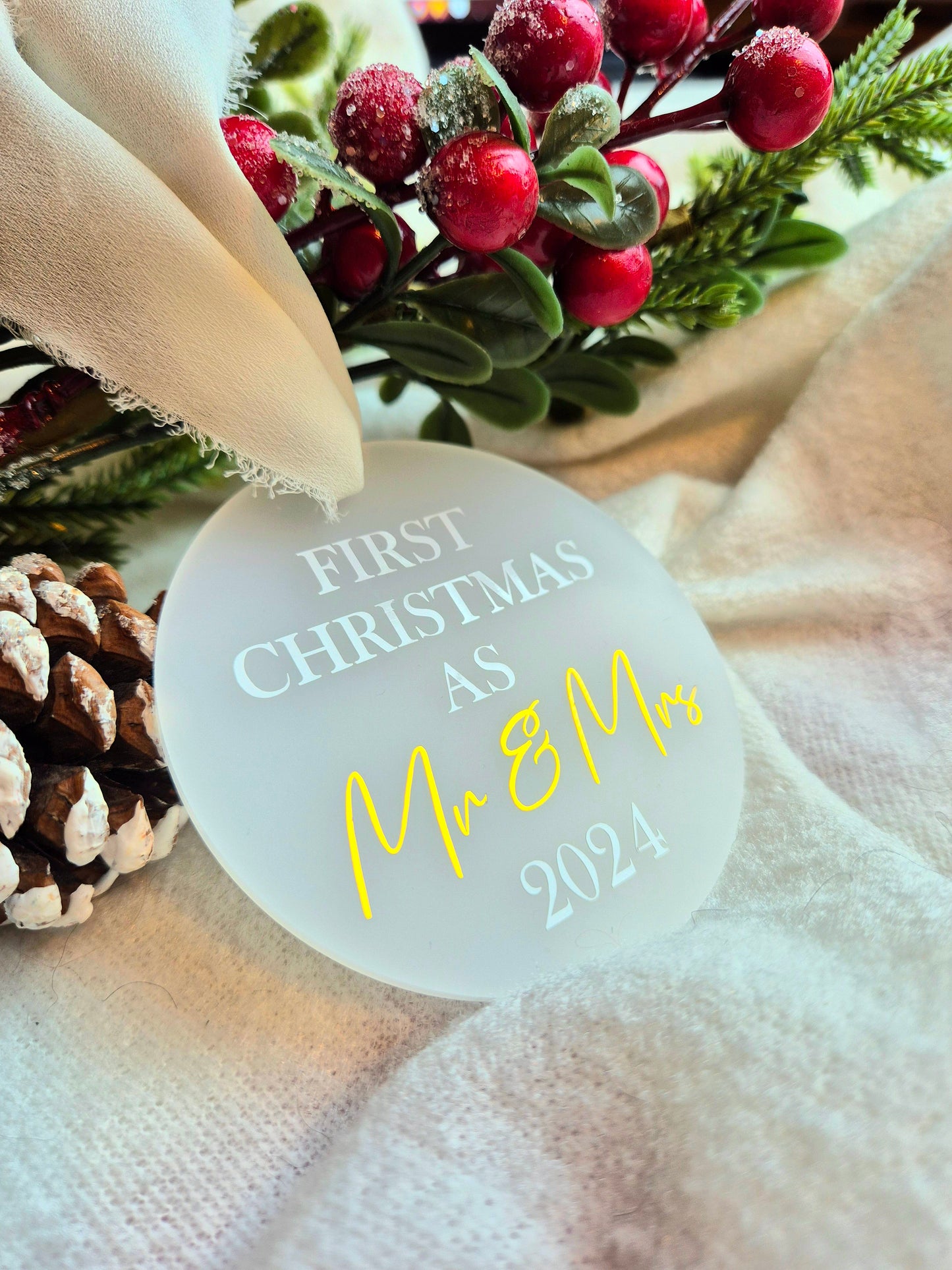 First Christmas Married Bauble