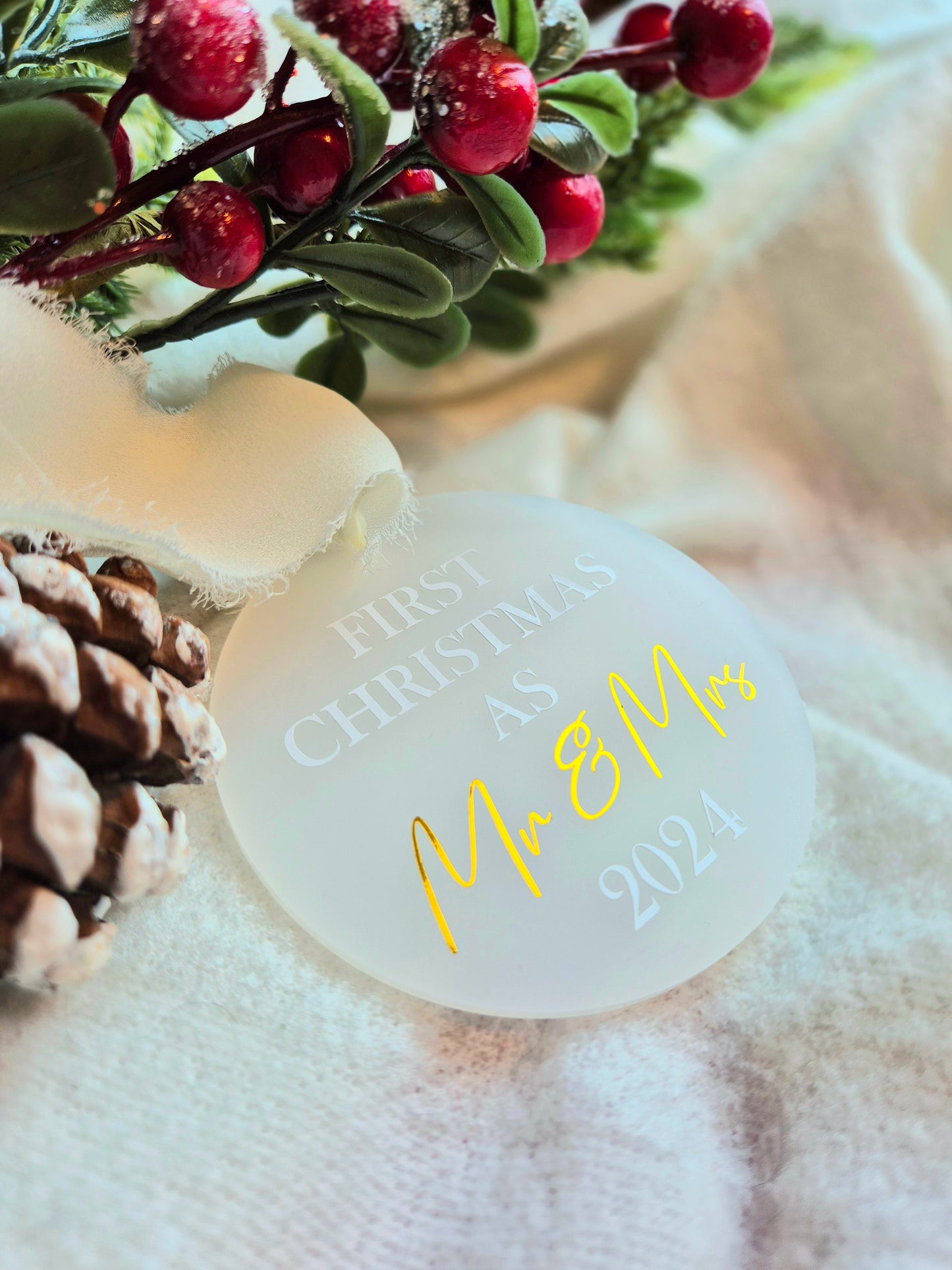 First Christmas Married Bauble