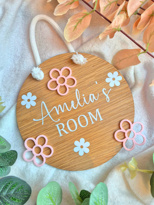 Flower Bedroom Sign