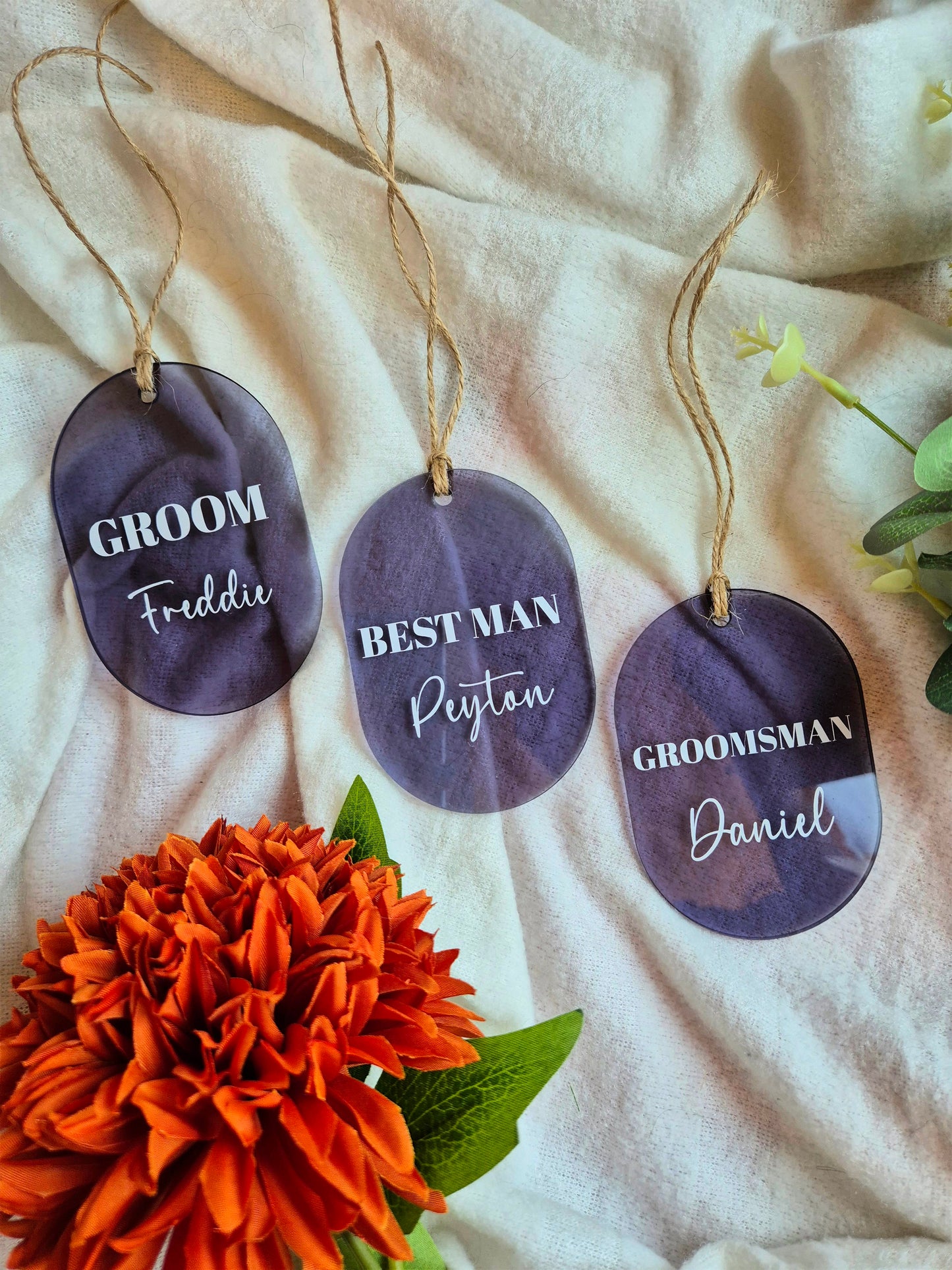 Groomsman Hanger Tags