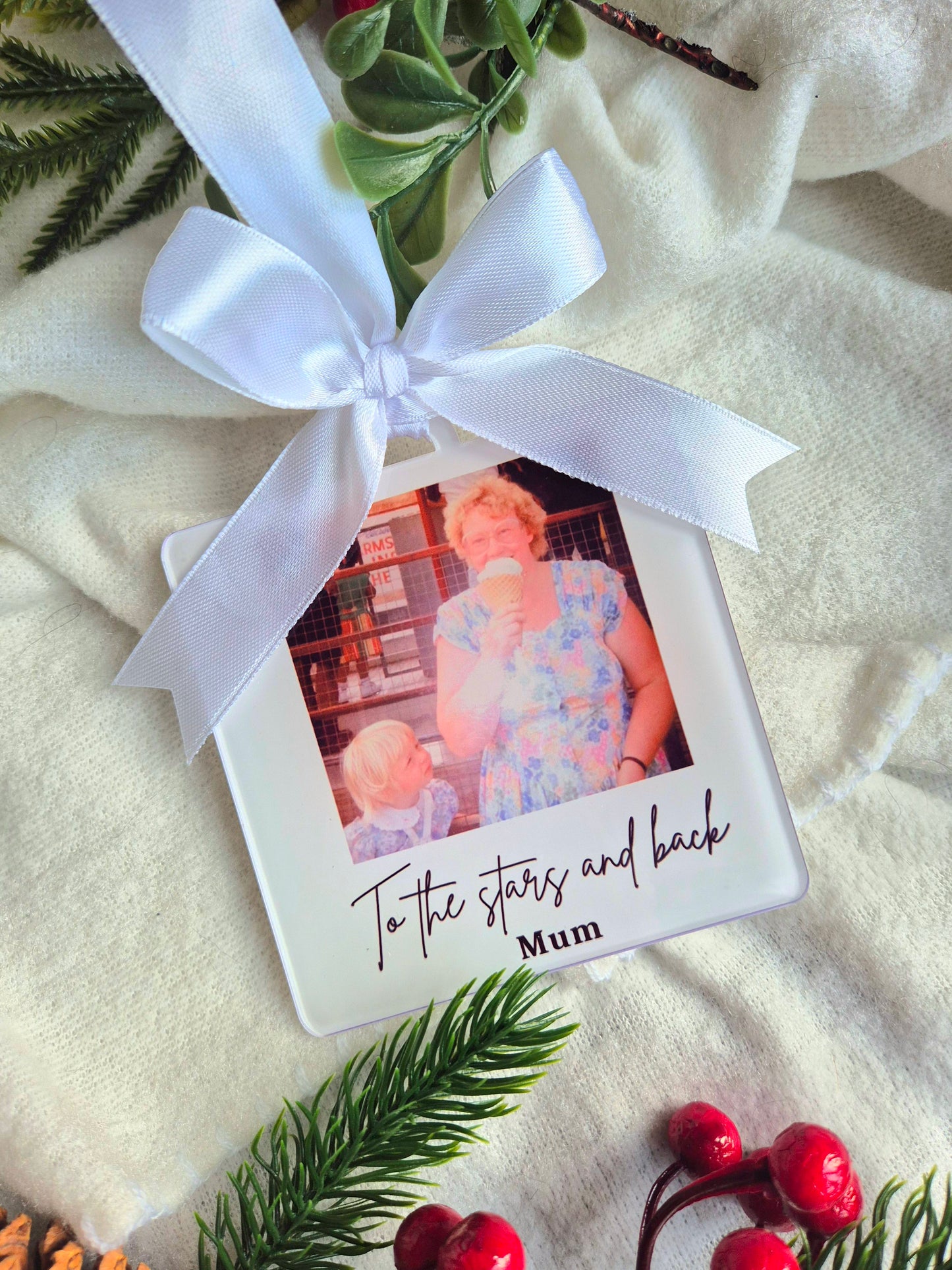 Memorial Polaroid Photo Christmas Decoration