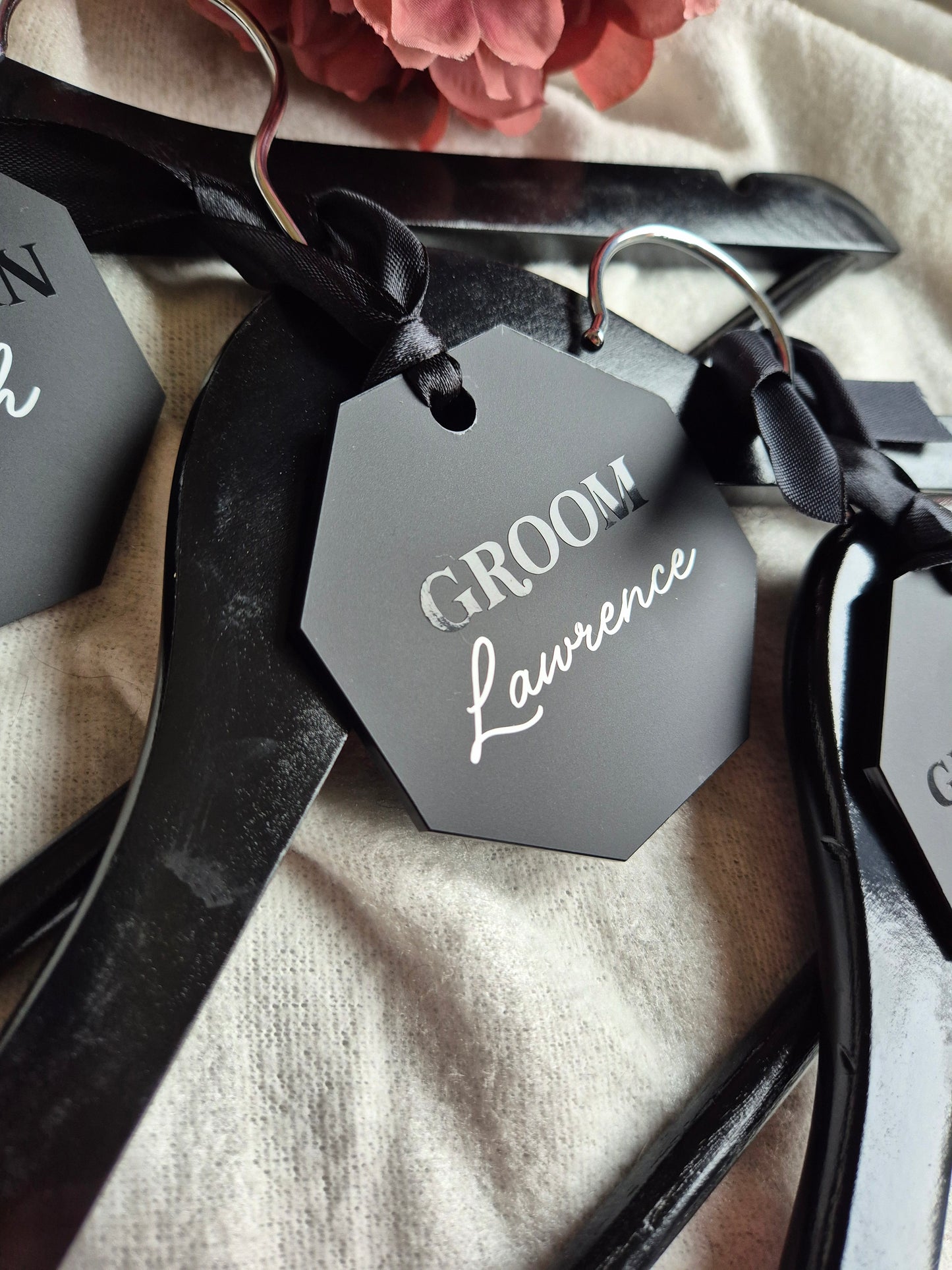 Groomsman Hanger Tags - Matte Black