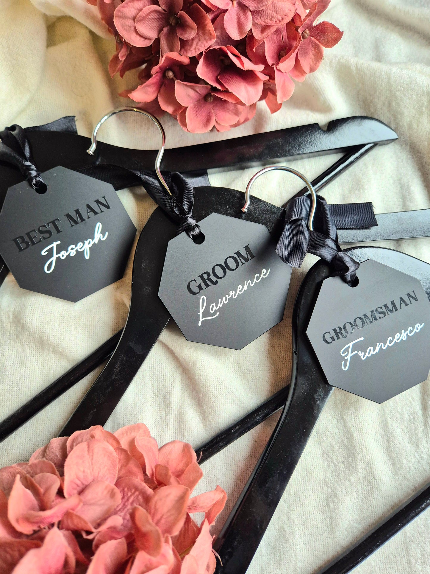 Groomsman Hanger Tags - Matte Black