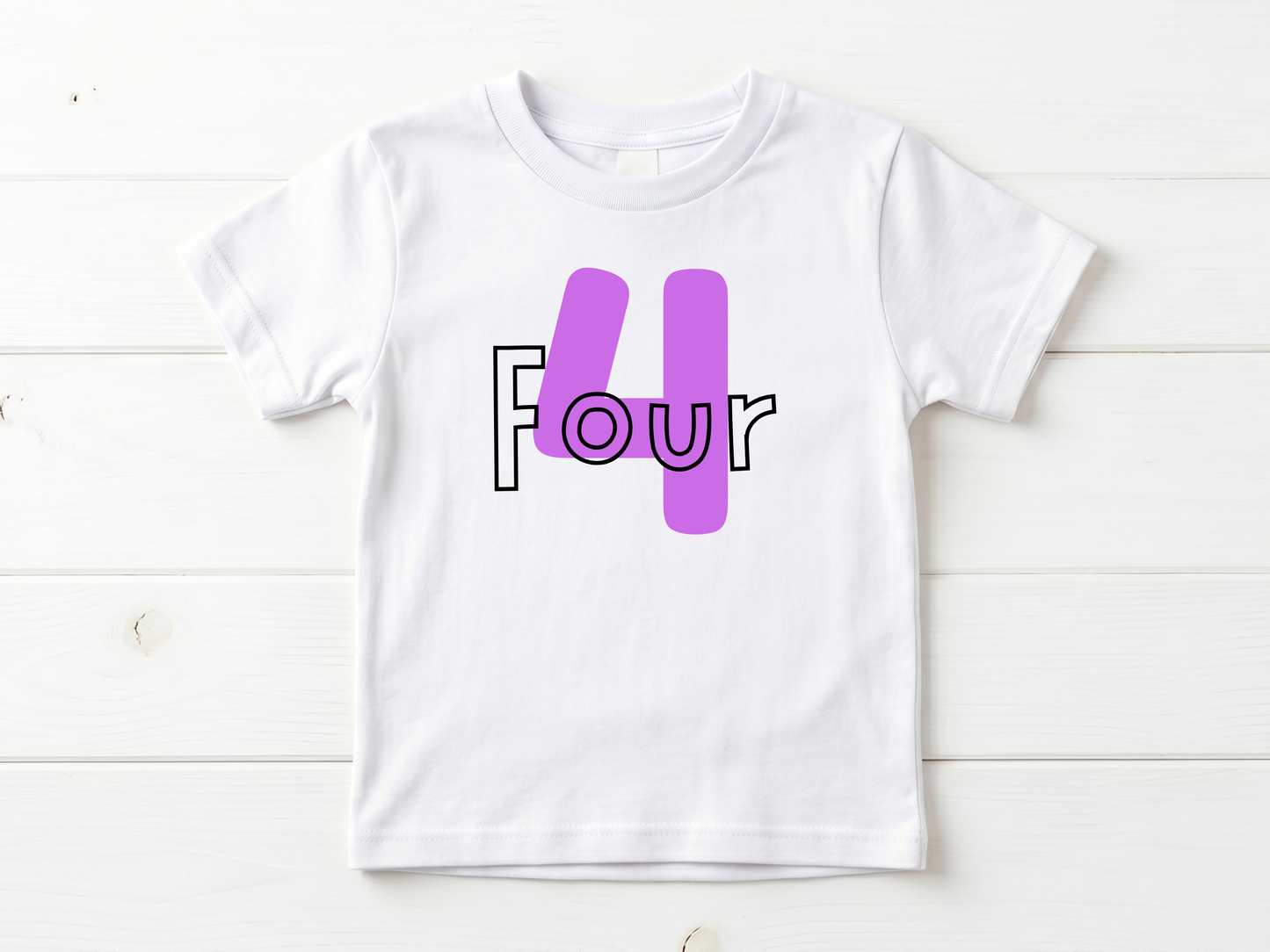 Simple 4th Birthday T-Shirt