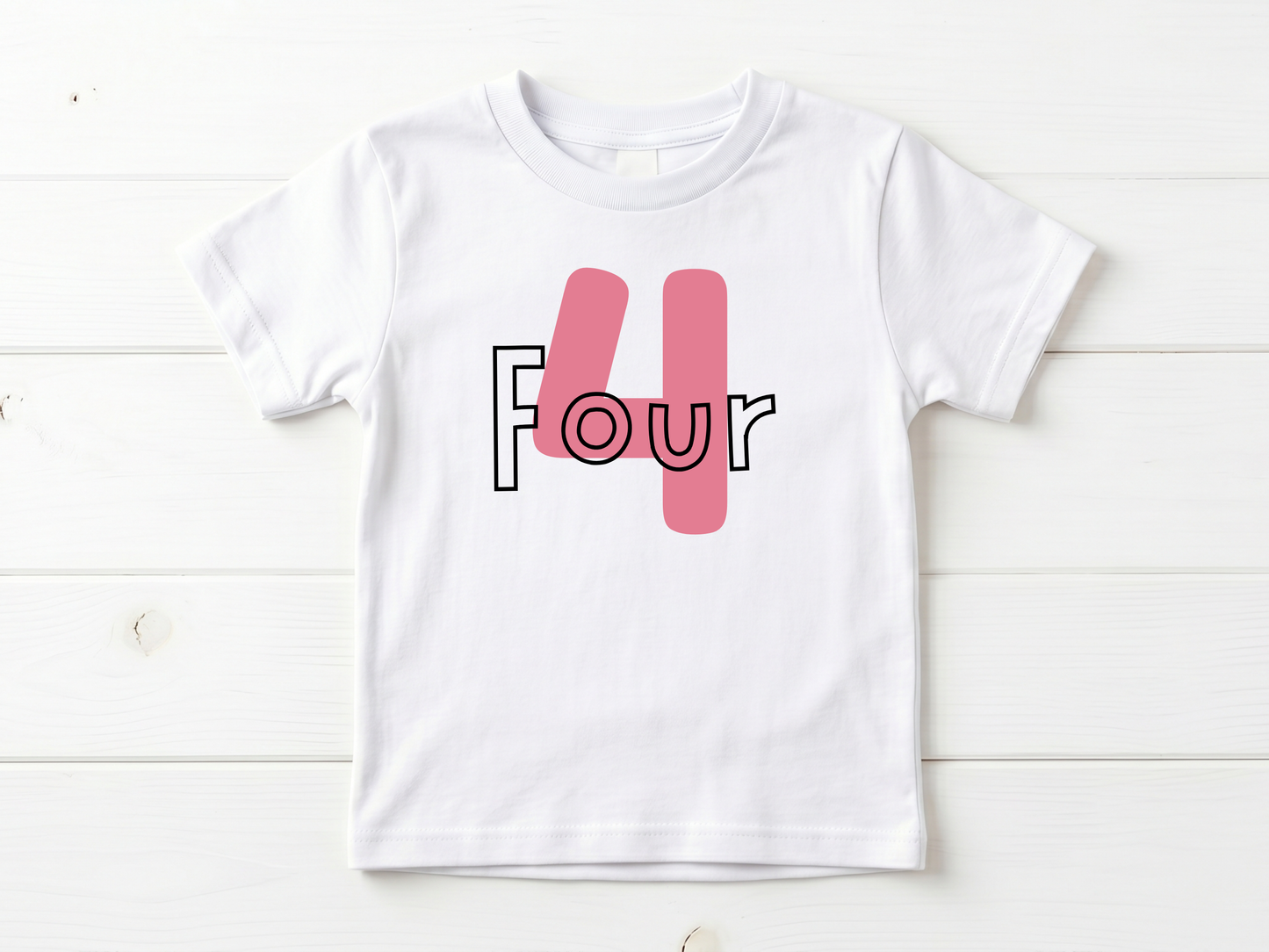 Simple 4th Birthday T-Shirt