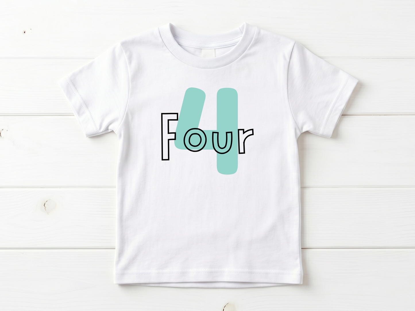 Simple 4th Birthday T-Shirt
