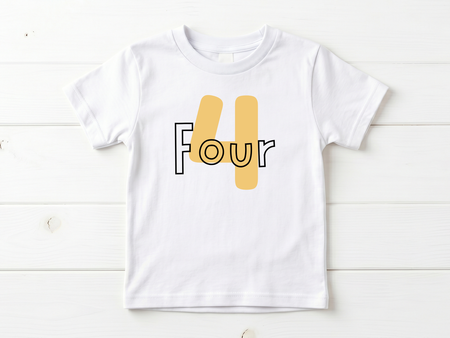 Simple 4th Birthday T-Shirt