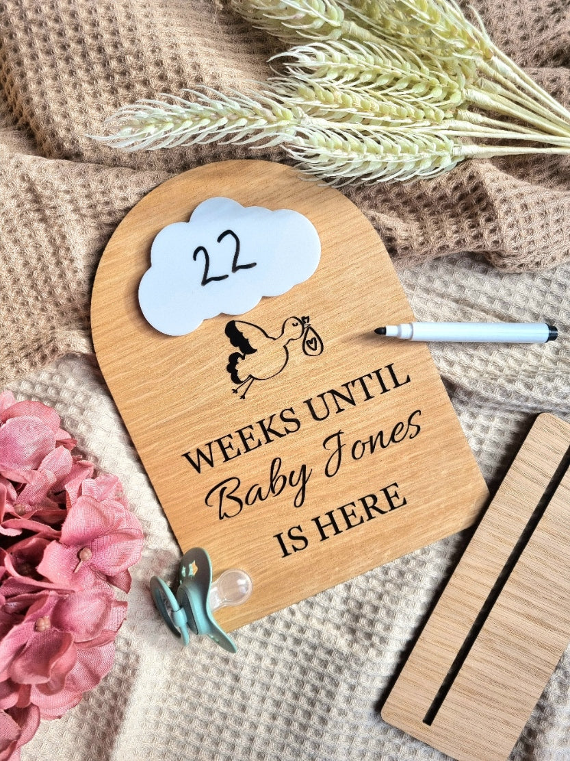 Baby Arrival Countdown Plaque