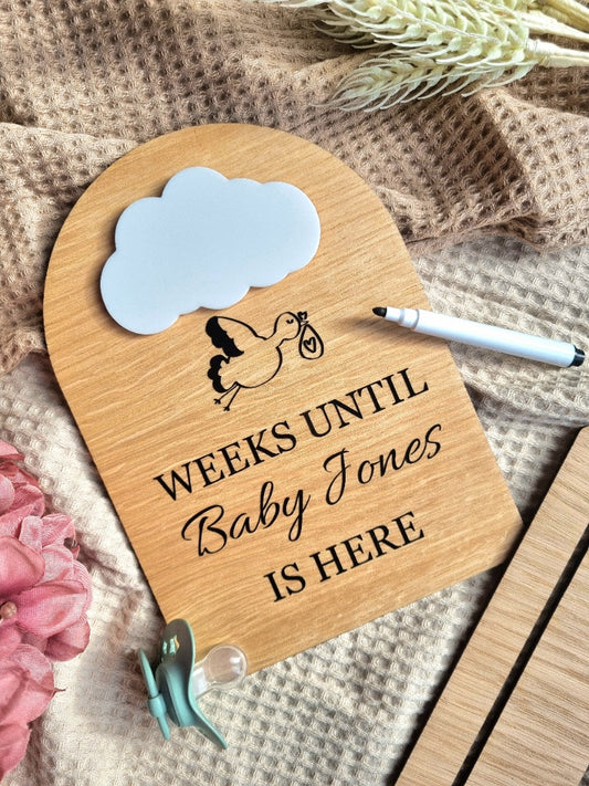 Baby Arrival Countdown Plaque