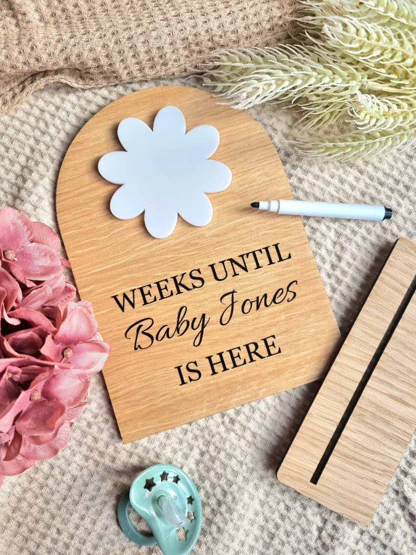 Baby Arrival Countdown Plaque