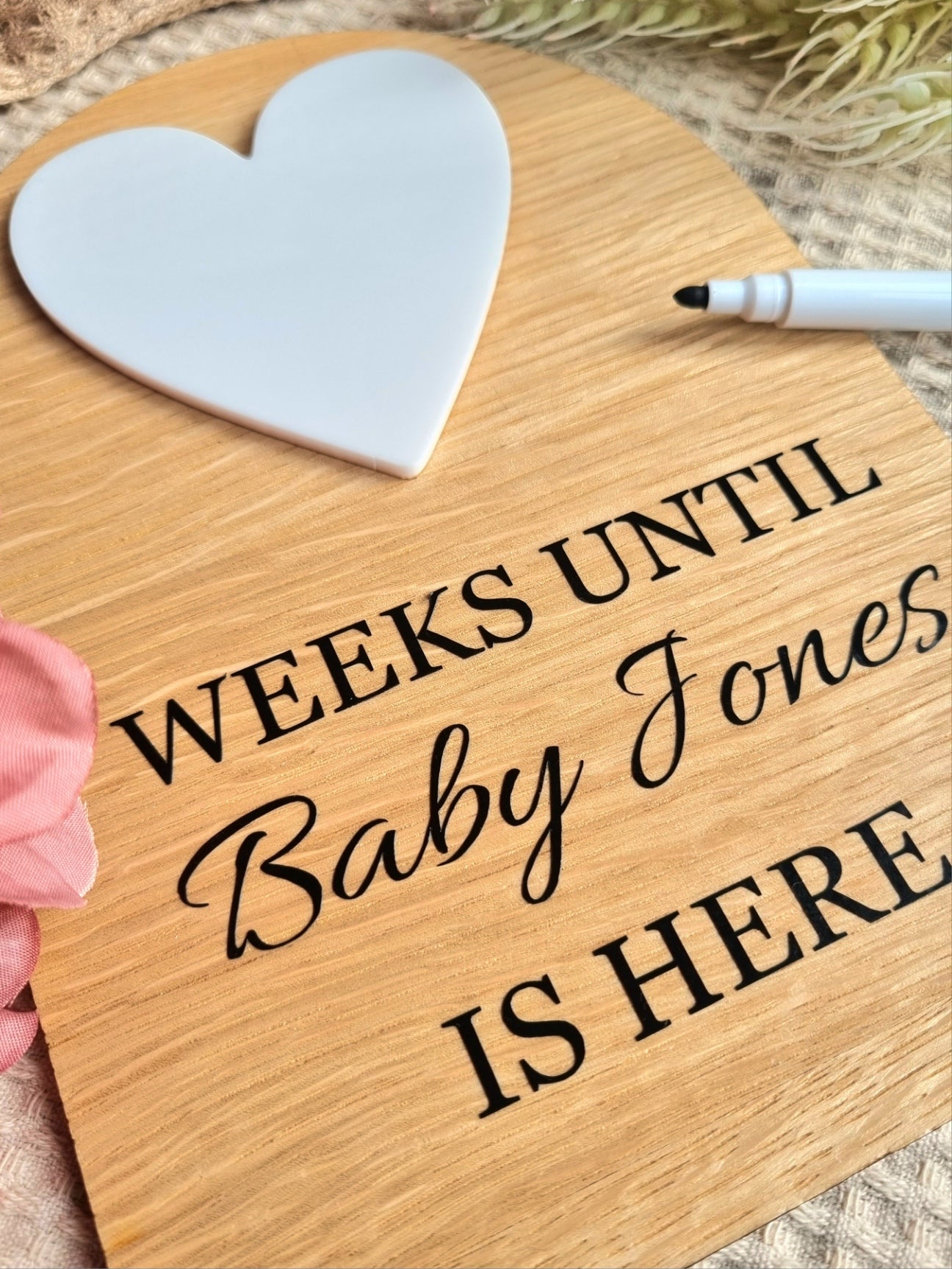 Baby Arrival Countdown Plaque