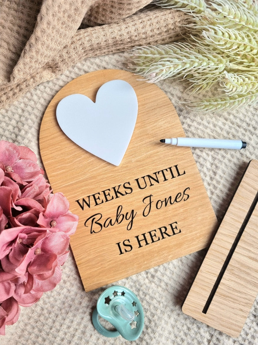 Baby Arrival Countdown Plaque