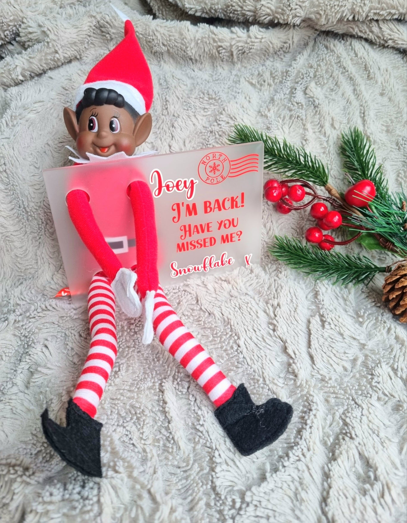 Elf On The Shelf Arrival Postcard