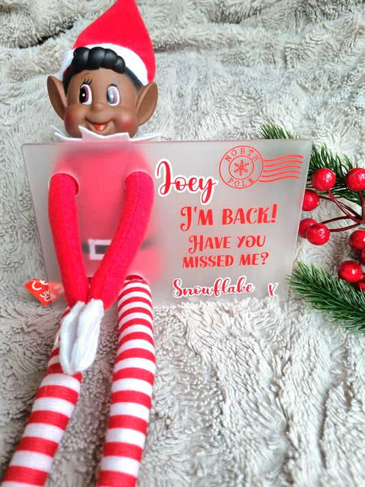 Elf On The Shelf Arrival Postcard