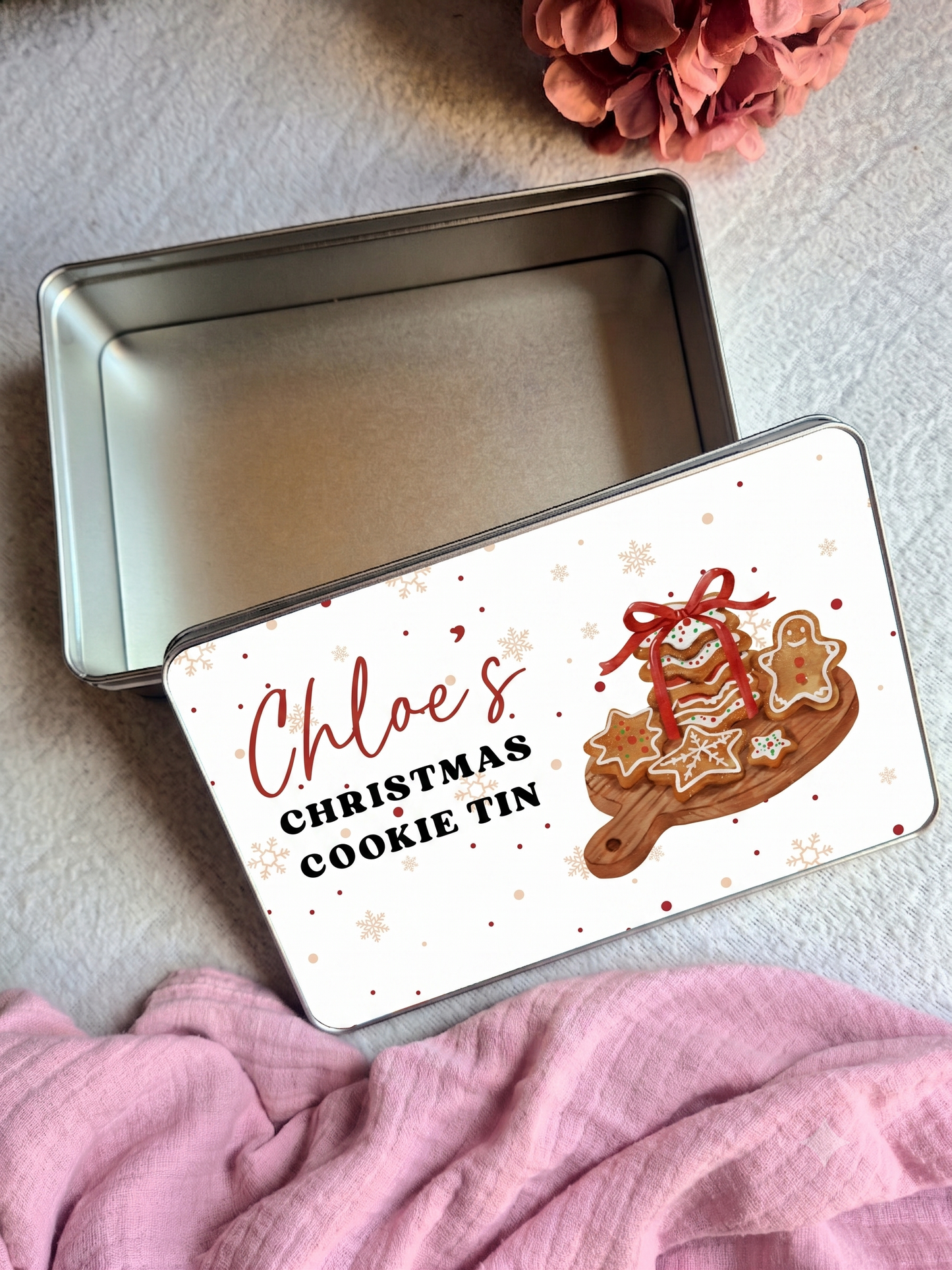 Personalised Christmas Cookie Tin