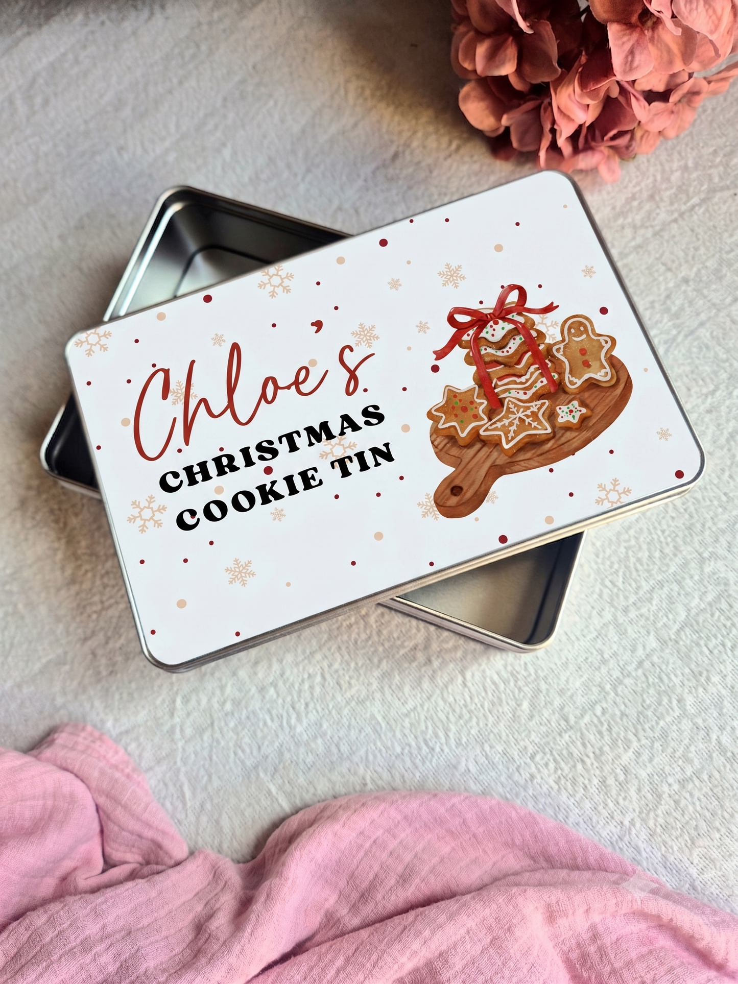 Personalised Christmas Cookie Tin