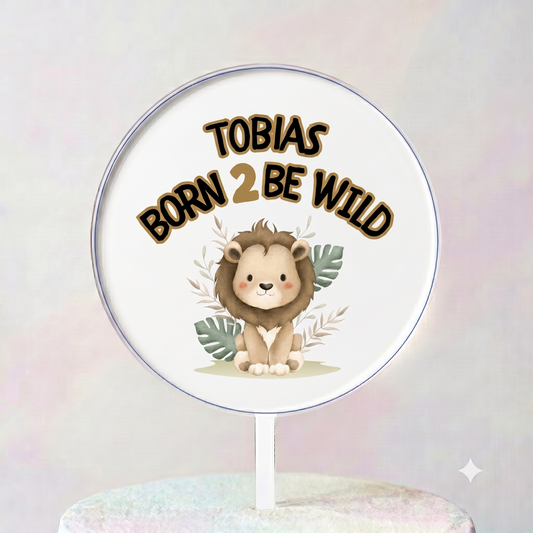 Born 2 Be Wild Lion Cake Topper
