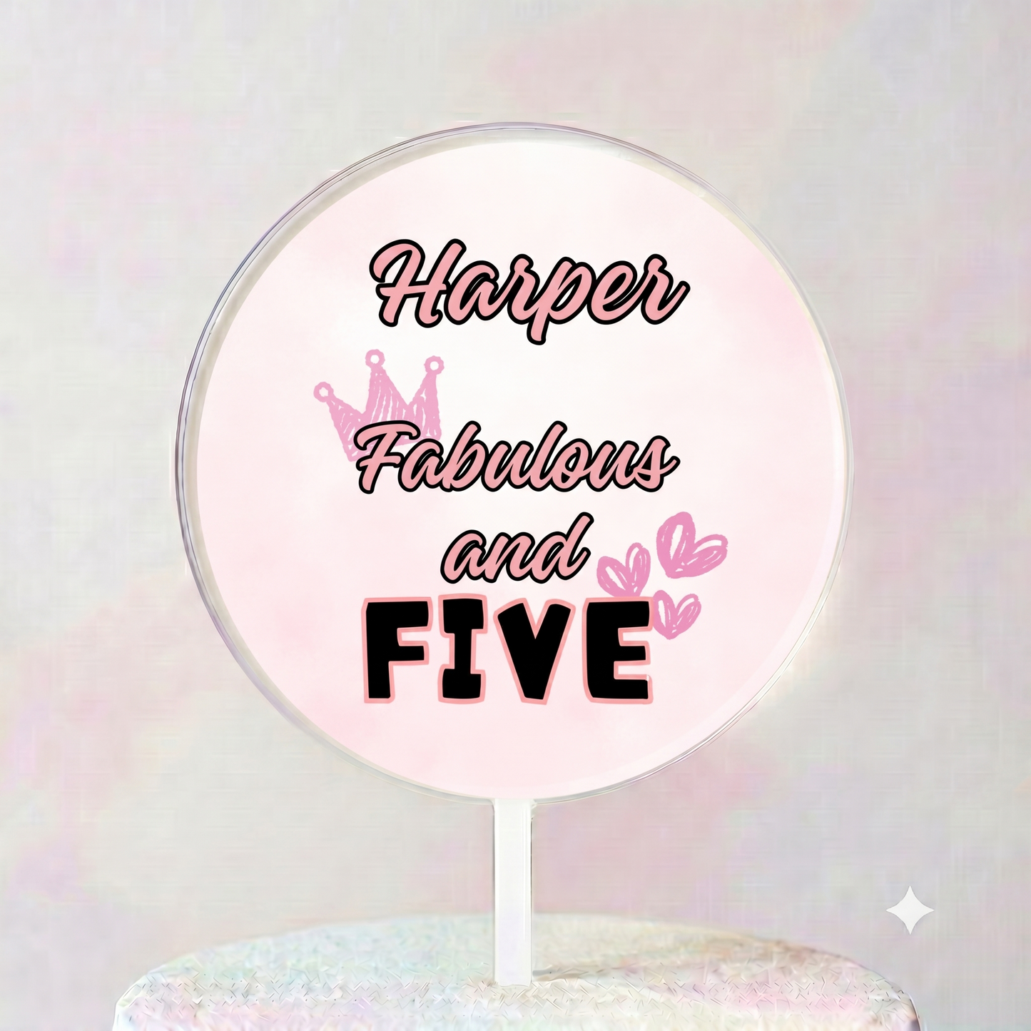 Fabulous And Five Cake Topper